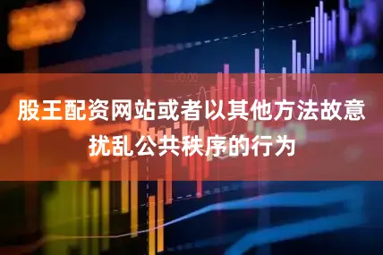 股王配资网站或者以其他方法故意扰乱公共秩序的行为